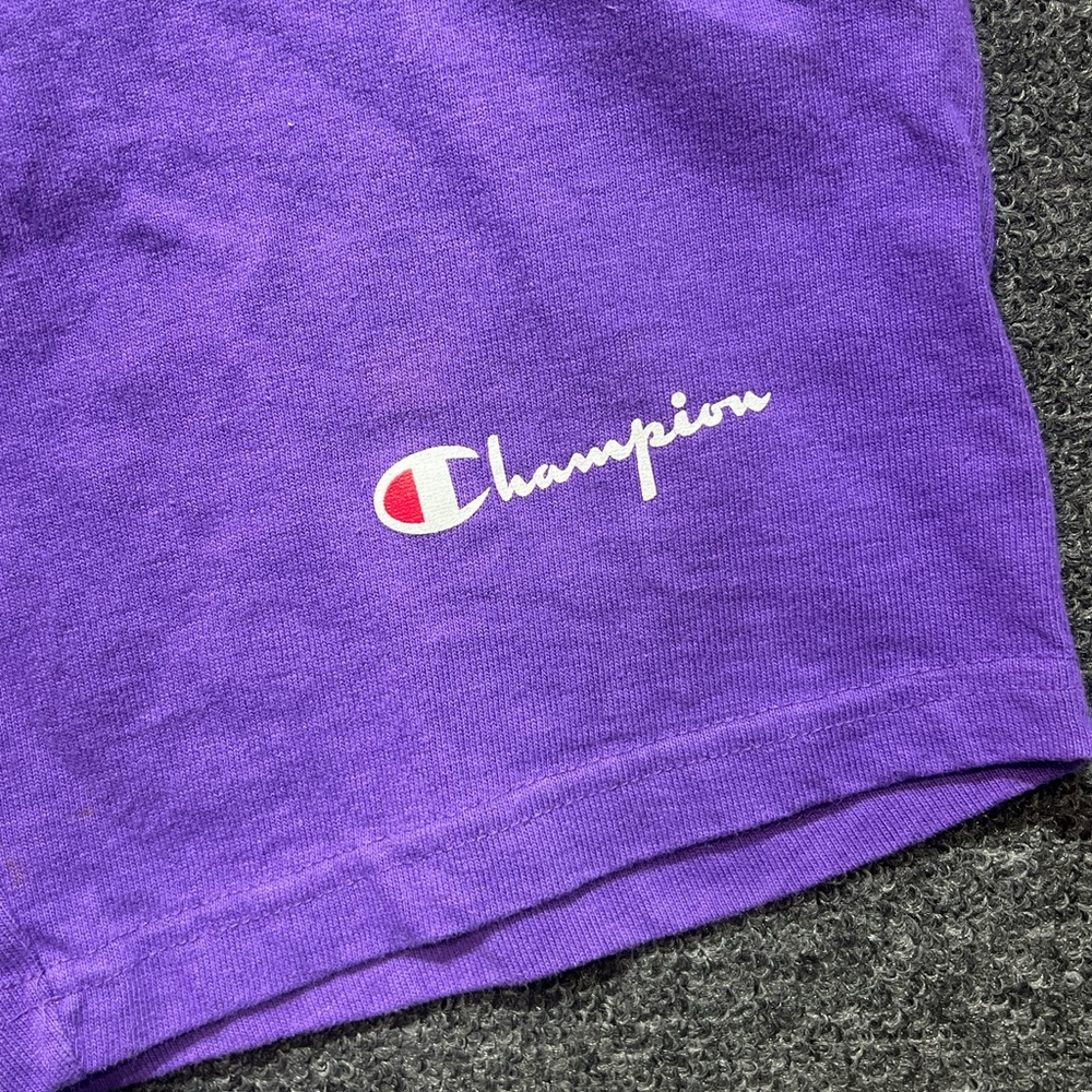 Vintage Made in USA Champion Men's Athletic Shorts in Vibrant Purple - Picture 5 of 6